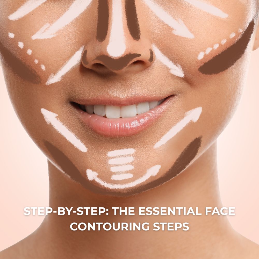 Contour lines on ladies face