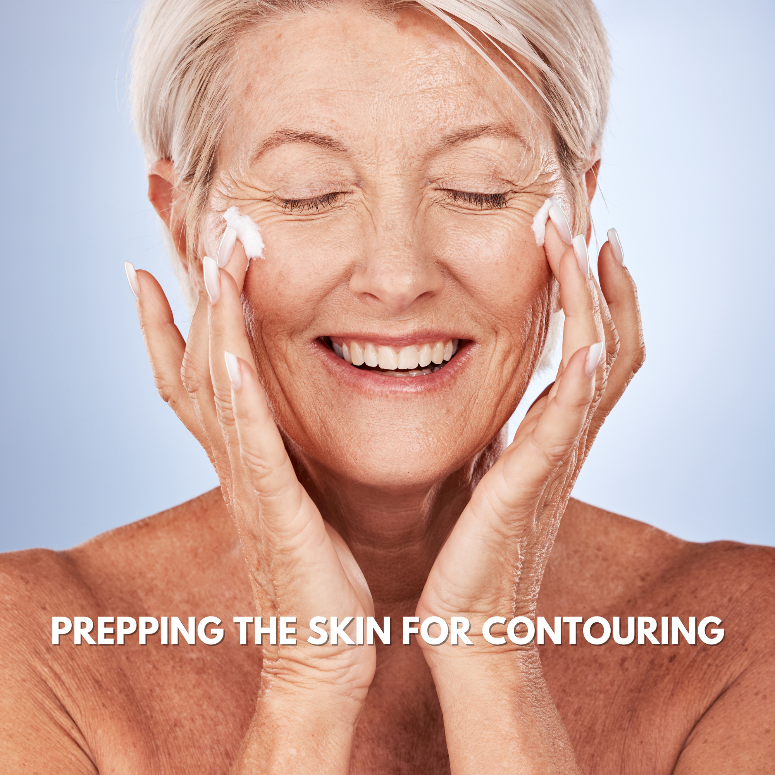 prepping the skin for contouring