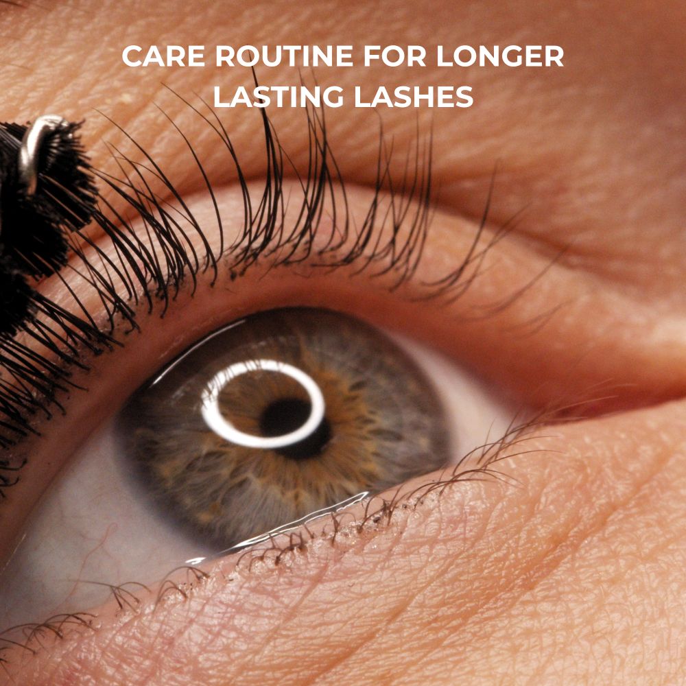 Care routine for longer lasting lashes.