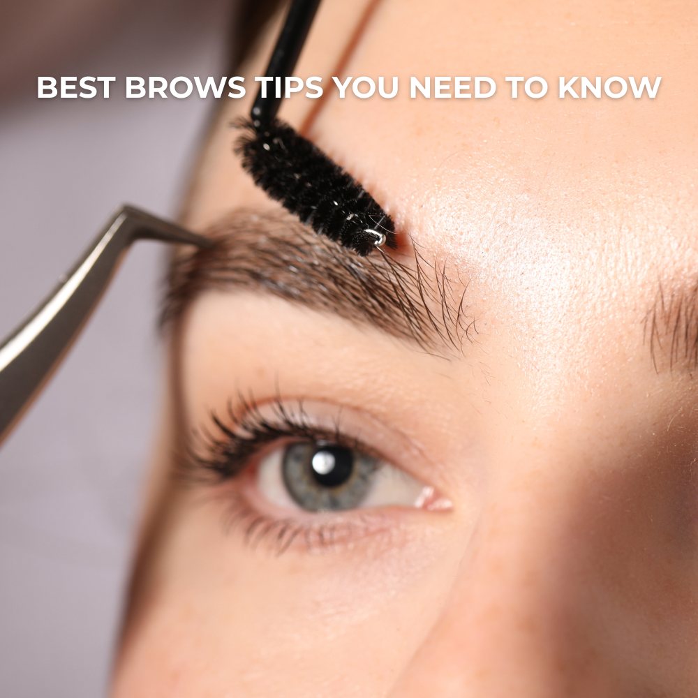 eyebrows being plucked