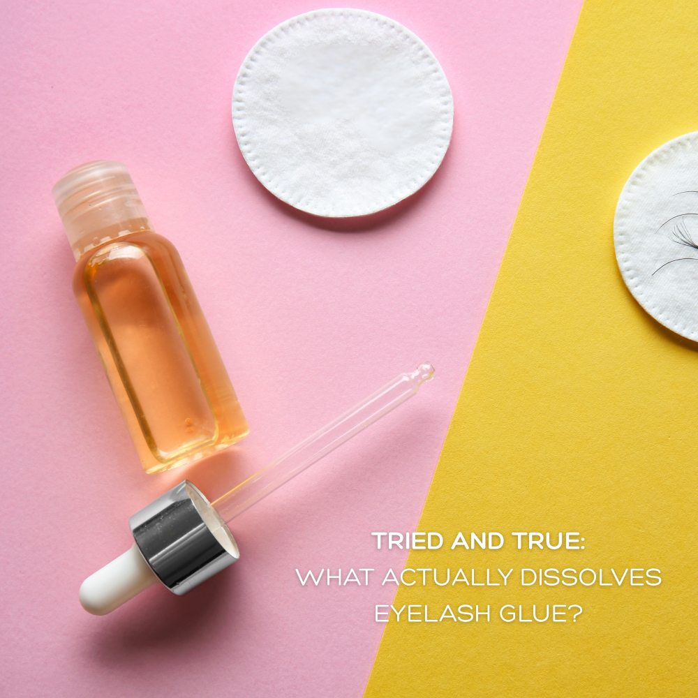 What dissolves eyelash glue?