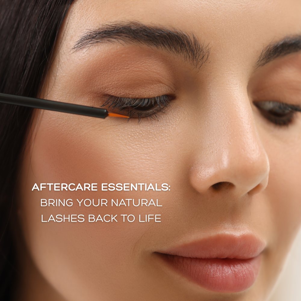 Lash extension aftercare.