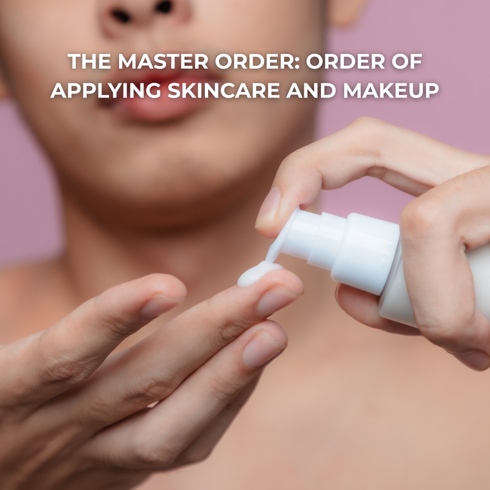 Order of applying skincare and makeup steps from cleanser to primer