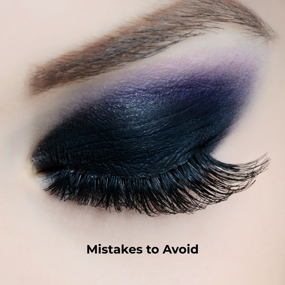 Dark eyeshadow, mistakes to avoid.