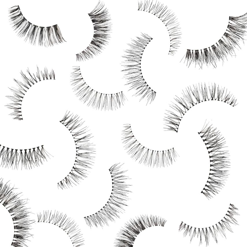 Strip lashes with an invisible band