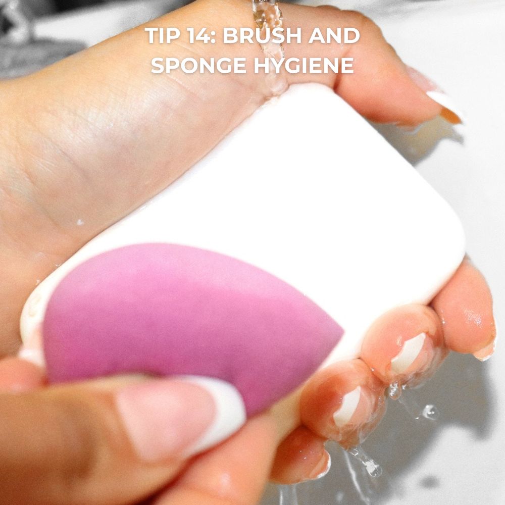 Cleaning a makeup sponge