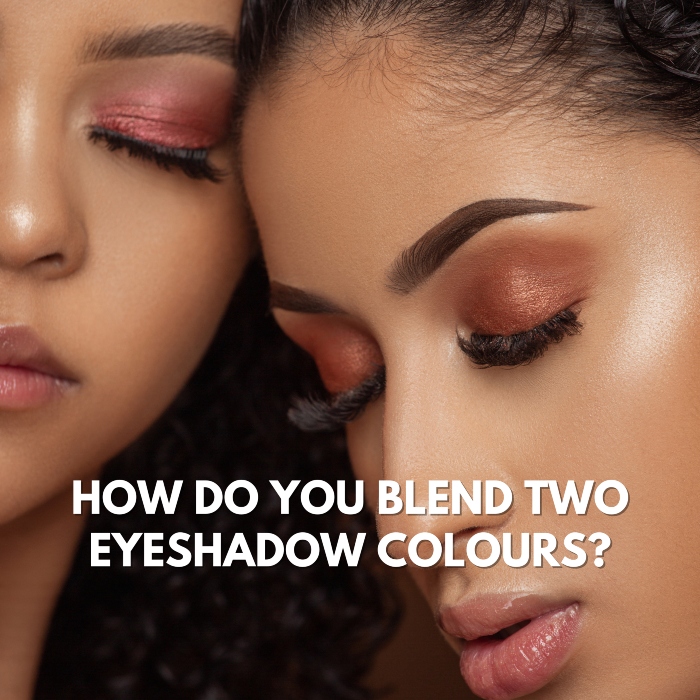 two girls with pink eyeshadow blend on their eyes