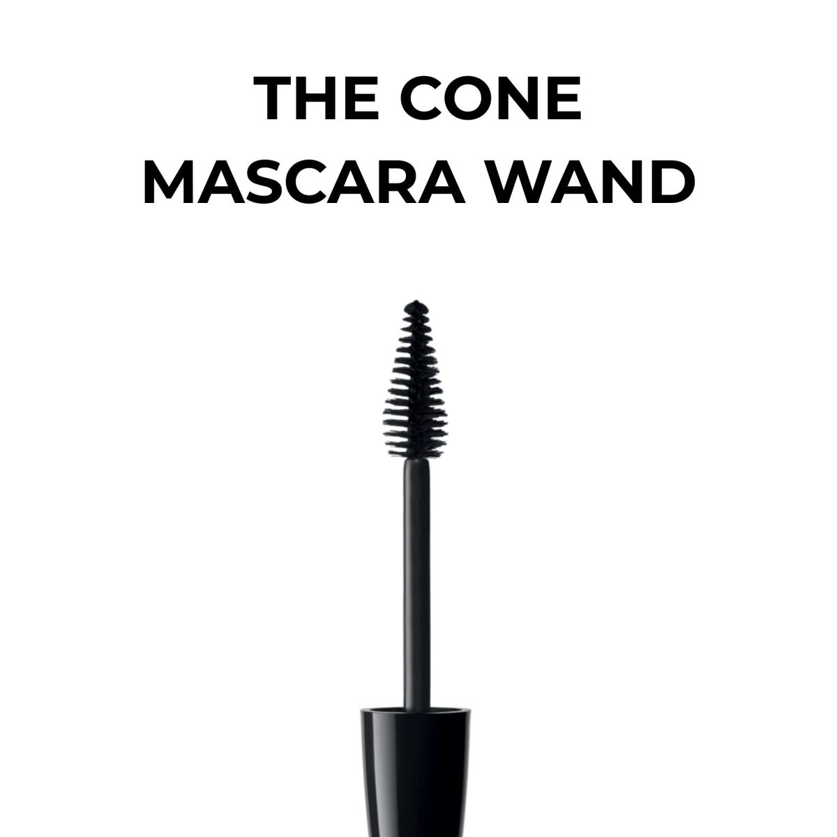 Cone shaped mascara wand