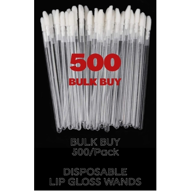 BULK BUY - 500 Pack Lip Gloss Wand Applicators