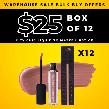 BULK BUY (12 Pack) - CITY CHIC - Liquid to Matte Lipstick