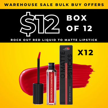 BULK BUY (12 Pack) - ROCK-OUT RED - Liquid to Matte Lipstick