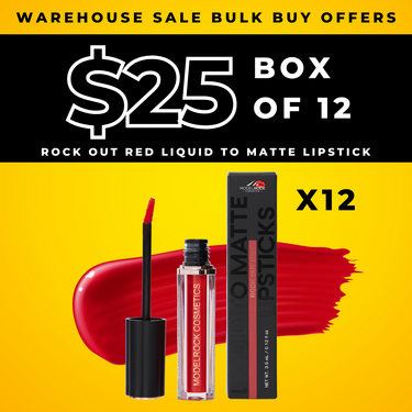 BULK BUY (12 Pack) - ROCK-OUT RED - Liquid to Matte Lipstick
