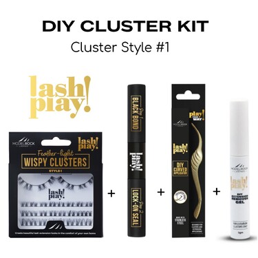 LASH PLAY - DIY  Style #1 Feather-Light Clusters 4-Piece Kit