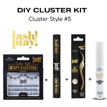 LASH PLAY - DIY  Style #5 Feather-Light Clusters 4-Piece Kit