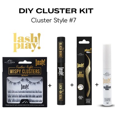 LASH PLAY - DIY  Style #7 Feather-Light Clusters 4-Piece Kit