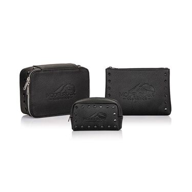 VEGAN Faux Leather Makeup Bag - PRO SET all 3 bags