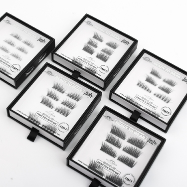 FULL SET BUNDLE (5 pks) - LASH PLAY Ready to Wear Pre-Glued Half Lashes - STRETCH-FIT