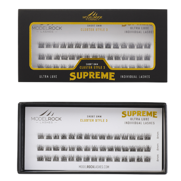 Ultra Luxe 'SUPREME' Individual Lashes - 'SHORT' 8mm Cluster Style #3