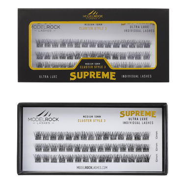 Ultra Luxe 'SUPREME' Individual Lashes - 'MEDIUM' 10mm Cluster Style #3