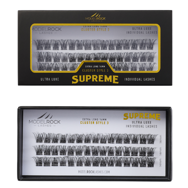 Ultra Luxe 'SUPREME' Individual Lashes - 'EXTRA LONG' 14mm Cluster Style #3