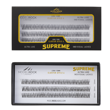 Ultra Luxe 'SUPREME' Individual Lashes - 'LONG' 12mm Cluster Style #4
