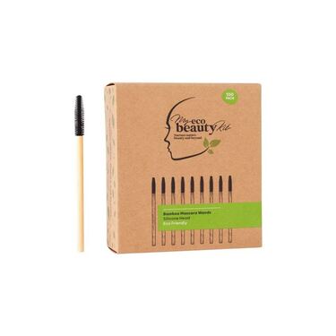 MY ECO BEAUTY KIT - Bamboo Disposable Mascara Wands - Silicone Head 100pk