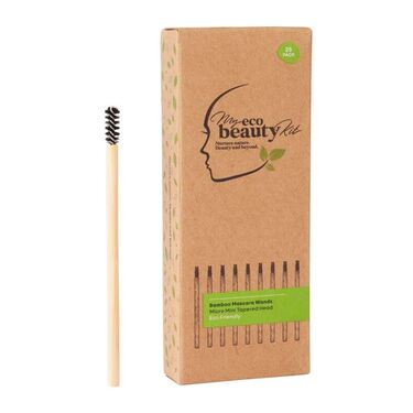 MY ECO BEAUTY KIT - Bamboo Disposable Mascara Wands - 'Micro-Mini' Tapered head 25pk