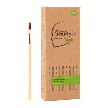 MY ECO BEAUTY KIT - Bamboo Disposable Tapered Lip Brush Wands 25pk