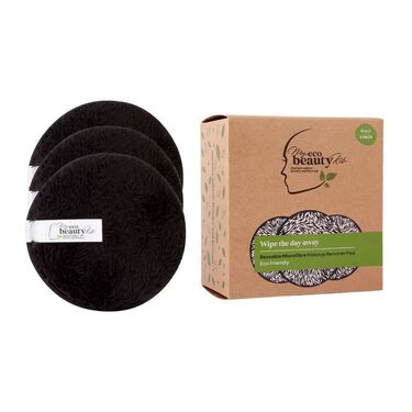 MY ECO BEAUTY KIT - RE-USEABLE MAKEUP REMOVER PAD - 'BLACK' Microfibre 3pk