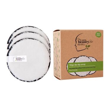MY ECO BEAUTY KIT - RE-USEABLE MAKEUP REMOVER PAD - 'WHITE' Microfibre 3pk