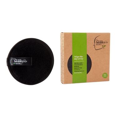 MY ECO BEAUTY KIT - 'PRO' RE-USABLE 'THICK BAMBOO'  MAKEUP REMOVER PAD - For 'Heavy Makeup Removal'  -  'BLACK 1pk'