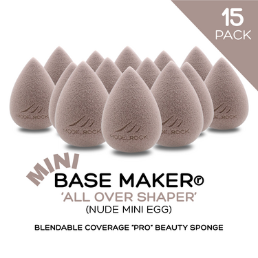 Base Maker® Beauty Sponge - 'ALL OVER SHAPER' (NUDE Mini Egg) - 15 BULK PACK