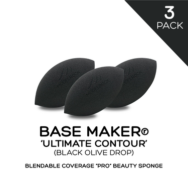 PRO 3PK - Base Maker® Beauty Blender - 'ULTIMATE CONTOUR' (Black Olive Drop)