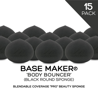 Base Maker® Beauty Sponge - 'BODY BOUNCER' OVERSIZED SPONGE (Black) - 15 BULK PACK