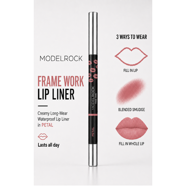 FRAME WORK - Creamy Longwear Waterproof Lip Liner - PETAL