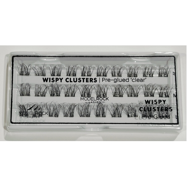 WISPY EFFECT - with CLEAR Pre-Glued Cluster Lashes - Mixed Lengths Tray