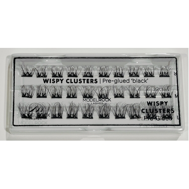 WISPY EFFECT - with BLACK Pre-Glued Cluster Lashes - Mixed Lengths Tray