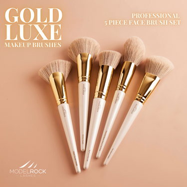GOLD LUXE - Professional Face Brush Set - 5 piece