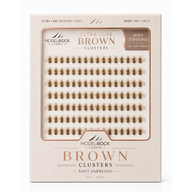 **BULK TRAY** Ultra Luxe - BROWN SOFT ESPRESSO - 'SHORT' 8mm - 240pk