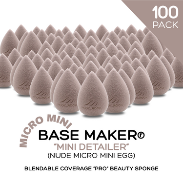 Base Maker® Beauty Sponge - 'MINI DETAILER' (NUDE Micro-Mini Egg) - 100 MEGA BULK PACK