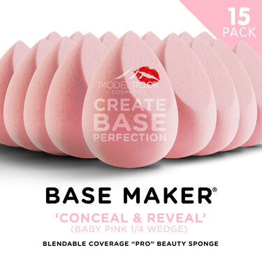 Base Maker® Beauty Sponge - 'CONCEAL & REVEAL' (Baby Pink 1/4 Wedge) - 15 BULK PACK 