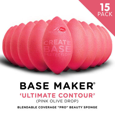 Base Maker® Beauty Sponge - 'ULTIMATE CONTOUR' (Pink Olive Drop) - 15 BULK PACK 