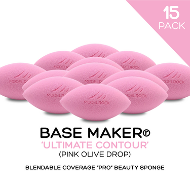 Base Maker® Beauty Sponge - 'ULTIMATE CONTOUR' (Pink Olive Drop) - 15 BULK PACK 