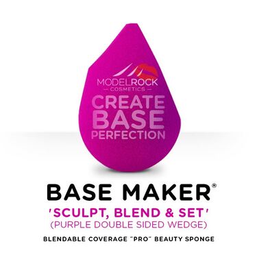 Base Maker® - Single Sponge  - 'SCULPT - BLEND - SET' (Purple Double Sided Wedge)