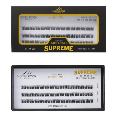 Ultra Luxe 'SUPREME' Individual Lashes - 'SHORT' 8mm Cluster Style #1