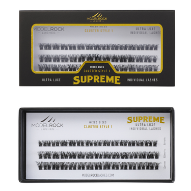 Ultra Luxe 'SUPREME' Individual Lashes - 'MIXED LENGTHS' 8mm-10mm-12mm Cluster Style #1