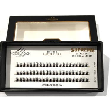 Ultra Luxe 'SUPREME' Individual Lashes - 'SHORT' 8mm Cluster Style #2