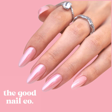 THE GOOD NAIL CO - Press-On Gel Nail Kit - 'BABY PINK GLAZE' - Medium Almond