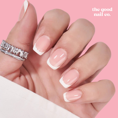 THE GOOD NAIL CO - Press-On Gel Nail Kit - 'THE NATURALIST FRENCHIE' - Short Square