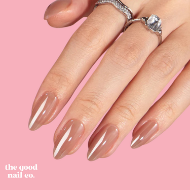 THE GOOD NAIL CO - Press-On Gel Nail Kit - NUDE GLAZE - Medium Almond
